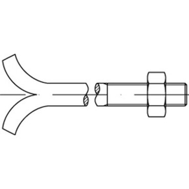 DIN529 Anchor bolt, steel 3.6, zinc plated